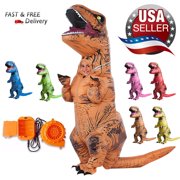 T-REX Inflatable Dinosaur Costume Jurassic Blow up Adults Kids Outfit Christmas