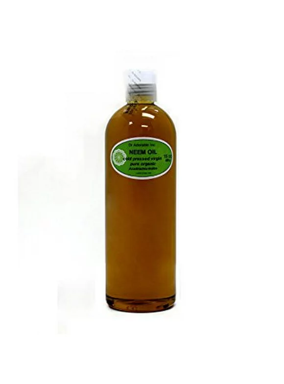 Dr. Adorable - 100% Pure Neem Oil Organic Unrefined Cold Pressed Natural - 16 oz