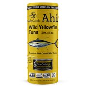 (6 Pack) Safe Catch, Ahi Wild Yellowfin Tuna, Lowest Mercury of any Brand, Only Brand in the World Mercury Testing Every Single Tuna, Sustainably Caught, Hand Packed, Slow-Cooked, 5 oz can