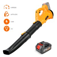 SALEM MASTER Cordless Leaf Blower - 318 CFM 250 MPH 6-Speed Electric with 21V 4.0Ah Lithium Blower, Lightweight Leaf Blower for Patio, Lawn, Garden and Work Around House (Battery and Charger Included)