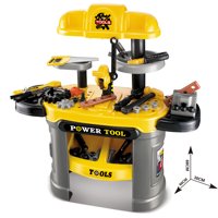 Tool Play Set for kids Yellow, Workbench for Kids, tool bench, Pretend Play, Ideal for little builders