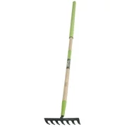 Ames 2916200 3.25" X 6.8" X 50.5" Welded Floral Level Rake With 7 Tines