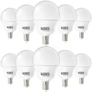Sunco Lighting 10 Pack G14 LED Globe, 5W=40W, Candelabra Bulb, 450 LM, 4000K Cool White, Small Edison Screw Base E12, Frosted - UL