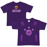 Personalized Creature Power Suit Toddler Girl Purple T-Shirt