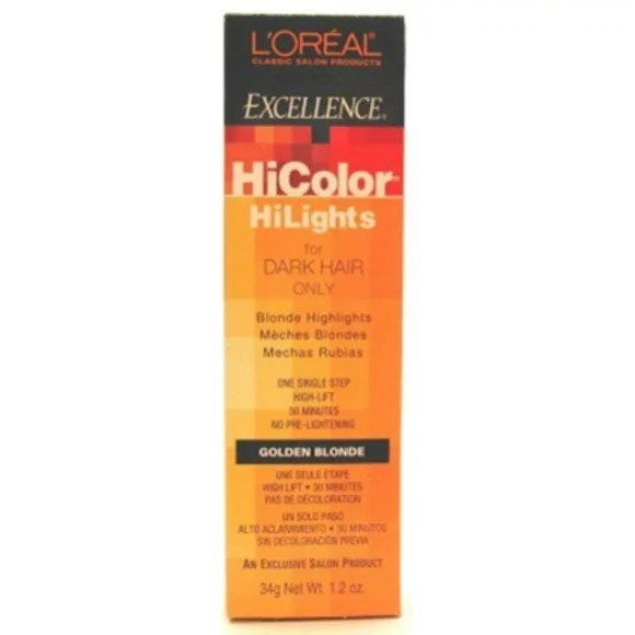 L'Oreal Excellence HiColor Golden Blonde HiLights, 1.2 oz (Pack of 2)