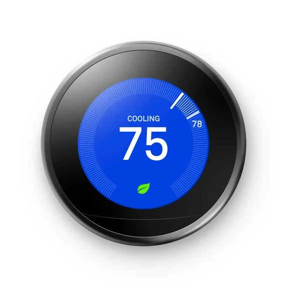 Google Nest Learning Thermostat - 3rd Generation - Mirror Black