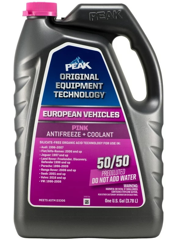 PEAK Original Equipment Technology Antifreeze + Coolant For European Vehicles - Pink