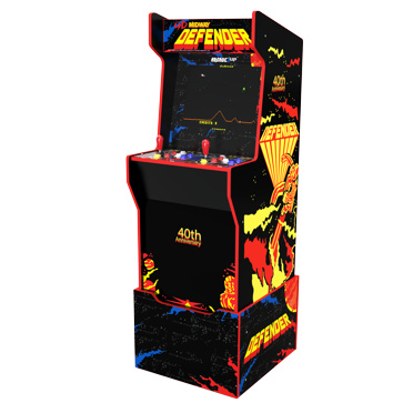 Defender 40th Anniversary 12-IN-1 Midway Legacy Edition Arcade with Licensed Riser and Light-Up Marquee, Arcade1Up