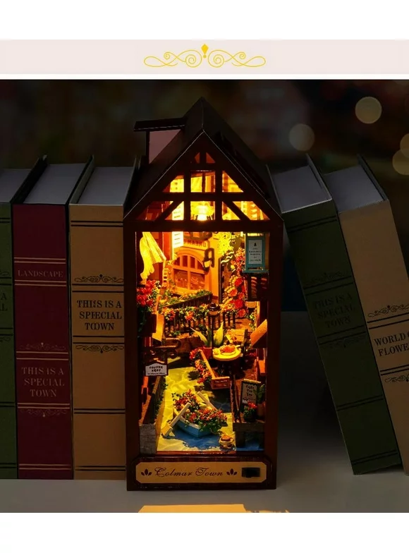 Lmueinov Holiday sales Children's Day--DIY Book Corner Bookshelf Insert New Diy House Model Toy Bookend40ML Gift for kids
