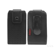Cellet Black Teramo Case with Cellet Removable Spring Clip For HTC ONE X, Samsung Galaxy S4, and other similar sized phones