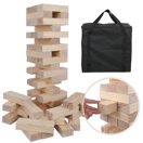 ZENY Giant Toppling Tumble Tower Blocks Game Wood Stacking Game Tumbling Timbers Outdoor Yard Game (2.5 ft to Over 5 ft) - 54 Pieces, Carry Bag