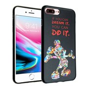 Disney Mickey Quotes iPhone 8 Plus Case, iPhone 7 Plus Case, IMAGITOUCH Anti-Scratch Shock Proof Slim Fit Flexible TPU Case Bumper Cover for iPhone 8 Plus / 7 Plus Mickey Mouse Quotes Bumper