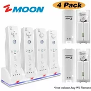 Charger Charging Dock Station + 4x 2800mAh Battery For wii Remote Controller