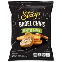 Stacy's Pita Chips Bagel Chips - Toastd Garlic - Case of 12 - 7 oz