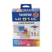 Brother Tri-Color Inkjet Print Cartridge, 3pk (LC513PKS)