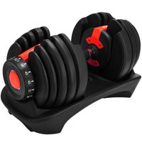 VEVOR 52.5lbs Adjustable Dumbbell 1 PCS Fitness Dumbbell Standard Adjustable Dumbbell with Handle and Weight Plate for Home Gym System- Building Muscle