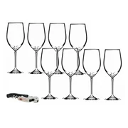 Riedel Vinum Crystal Chablis/Chardonnay Wine Glass Set, Buy 6 Get 8 with Bonus BigKitchen Waiter's Corkscrew