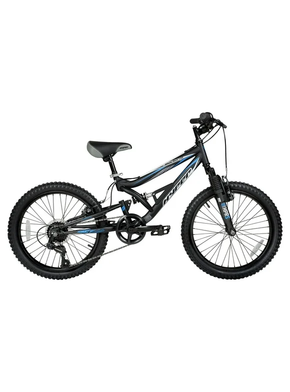 Hyper Bicycles 20" Boys Shocker Mountain Bike, Kids, Black, Recommended Age Group 8 to 13 Years Old