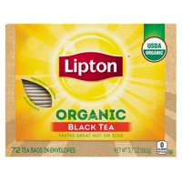 (2 Pack) Lipton Black Tea Bags Organic 72 ct