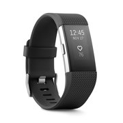 Fitbit Charge 2 Superwatch Wireless Smart Activity and Fitness Tracker + Heart Rate and Sleep Monitor Smart Wristband, Black, Large (6.7-8.1 in) (Non-Retail Packaging)