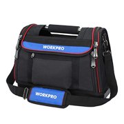 WORKPRO 15" Tool Tote, Open Top Tool Storage Bag, Multi-Pocket Tool Organizer with Adjustable Shoulder Strap, W081121A