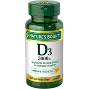 Nature's Bounty Vitamin D-5000 IU Softgels, Maximum Strength 150 ea