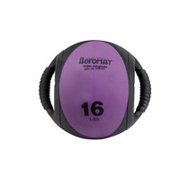 Sportime Aeromat Hard Rubber Dual Grip Power Medicine Ball, 9", Purple/Black, 16 lb