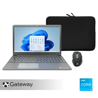 Gateway 15.6" Ultra Slim Notebook with Carrying Case & Wireless Mouse, FHD, Intel Core i3-1115G4, Dual Core, 4GB Memory, 128GB SSD, Tuned by THX Audio, 1.0MP Webcam, HDMI, Cortana, Windows 11 S