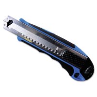 Cosco Consolidated Stamp Heavy-duty Snap Blade Utility Knife, Four 8-point Blades, Retractable, Blue