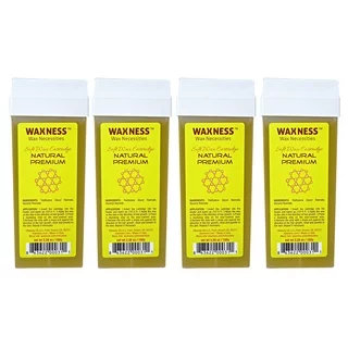 Waxness Wax Necessities Natural Premium Soft Wax Cartridge 3.38 oz 100g Pack of 4