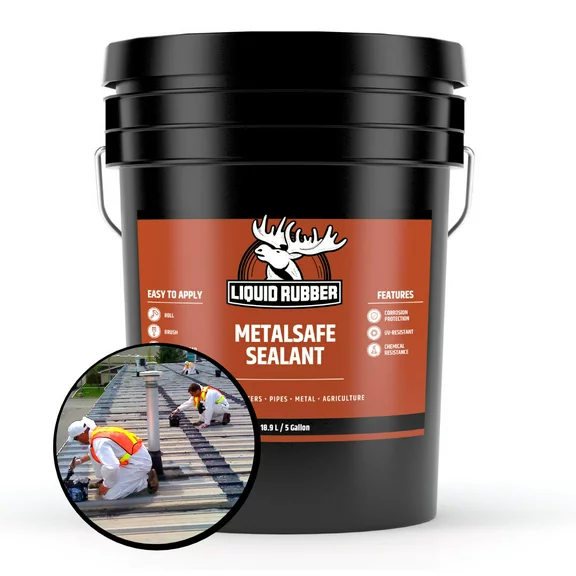 Liquid Rubber Metalsafe Sealant | Indoor and Outdoor Use | 5 Gallon