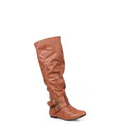 Nature Breeze Knee high Women's Slouchy Boots in Tan