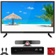 ATYME 24-Inch 720p 60Hz LED HD TV (240AH5HD) Lightweight Slim Built-in with HDMI, USB, VGA, High Resolution Bundle with Circuit City ATSC HD Digital Converter Box and Accessories