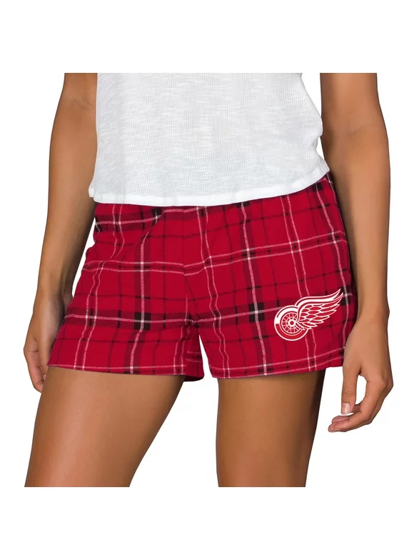 Women's Concepts Sport Red/Black Detroit Red Wings Ultimate Flannel Shorts