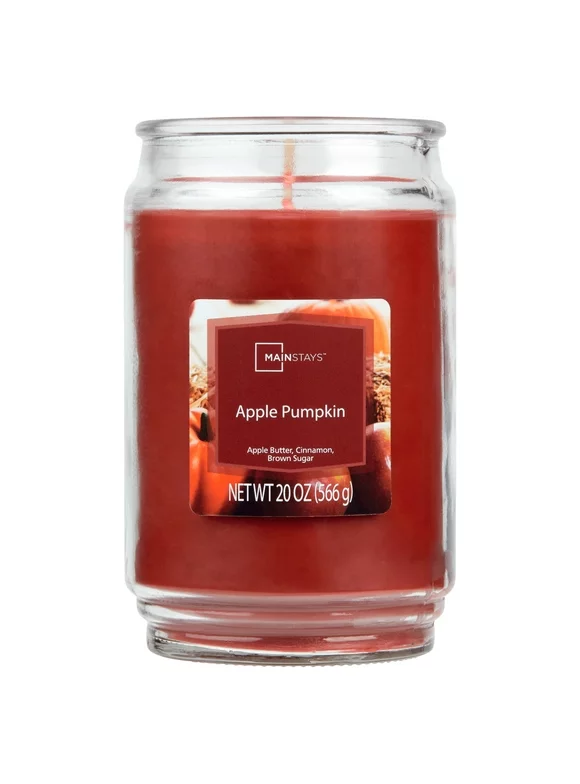 Mainstays Apple Pumpkin Scented Single Wick Candle, 20 oz.