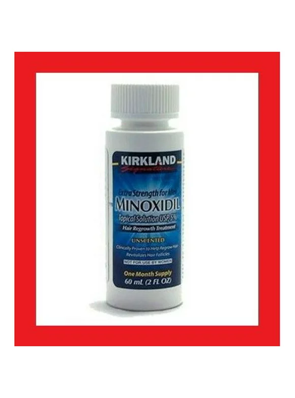 Kirkland Minoxidil 5% Extra Strength Men Hair Regrowth Solution -CHOOSE QUANTITY 1 Month Supply