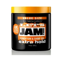 SoftSheen-Carson Let's Jam! Shining and Conditioning Hair Gel, Extra Hold, For all Hair Types, Styling Gel Also Great for Braiding, Twisting & Smooth Edges, Value Size, 14 oz