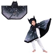 Batman Kids Microfiber Sherpa and Micromink Snuggle Wrap Hoodie Blanket