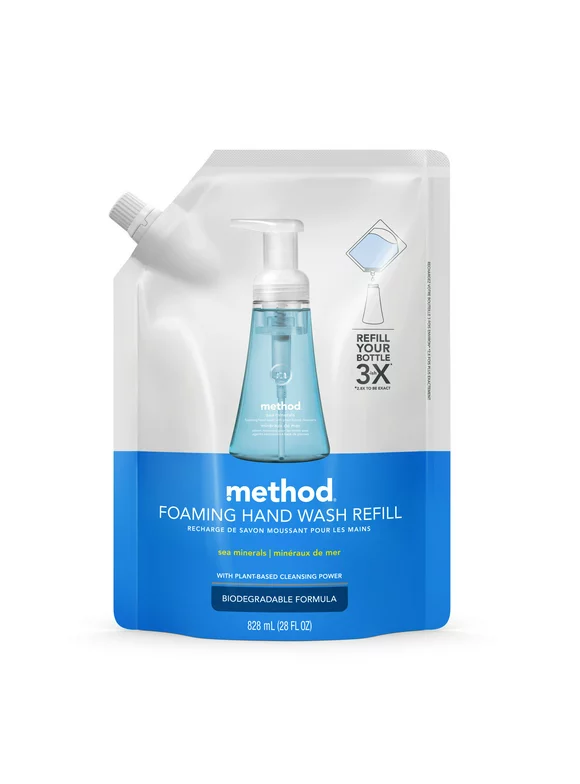 Method Foaming Hand Soap Refill, Sea Minerals, 28 Ounce