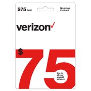 Verizon Wireless $75 Prepaid Refill Card