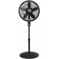 Lasko 18" 3-Speed Oscillating Cyclone Pedestal Fan with Remote and Timer, 1843, Black