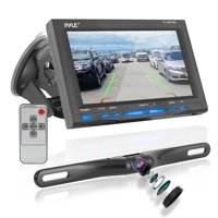 PYLE PLCM7500 - Rear View Backup Car Camera - Screen Monitor System w/ Parking and Reverse Assist Safety Distance Scale Lines, Waterproof & Night Vision, 7" LCD video Color Display for Vehicles