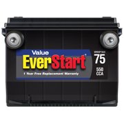 EverStart Value Lead Acid Automotive Battery, Group Size 75 (12 Volt/550 CCA)