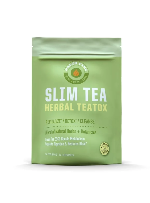 Rapid Fire Slim Tea Lemon Herbal Tea, 14 Ct Tea Bags