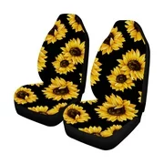 2pcs/Set Sunflower Printed Four Seasons General Car Front Seat Cover Car Seat Protector for SUV,Tuck, Van(Many Styles and Varieties)