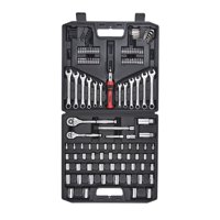 Hyper Tough 137 PC Tool Set including Metric & SAE Sizes of  Hex Keys, Wrenches, Ratchet Bit Driver, Ratchet Extension Bar, Sockets and more UJ5407TA