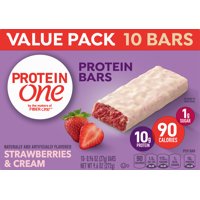 Protein One, Strawberries & Cream Protein Bars, 10 ct