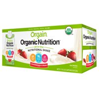 Orgain Organic Nutrition Shake, Strawberries & Cream, 11 Ounce, 12 Count, Packaging May Vary