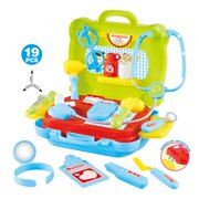 Bseka 19 Pcs Play Doctor Pretend Medical Set Case Educational Role Play Gift For Kids