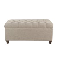 HomePop Ainsley Button Tufted Storage Bench, Multiple Colors